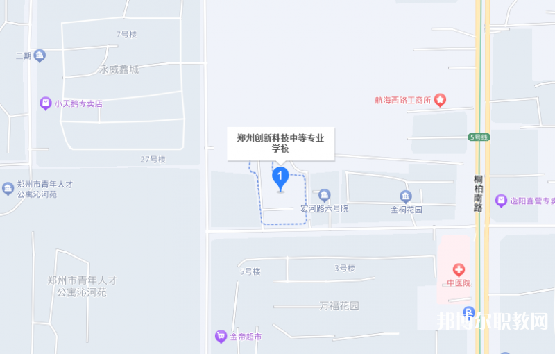 鄭州創(chuàng)新科技中等專業(yè)學校地址，乘車路線