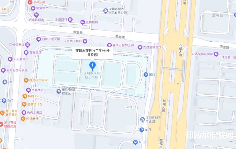 深圳市深科技工學校地址，乘車路線
